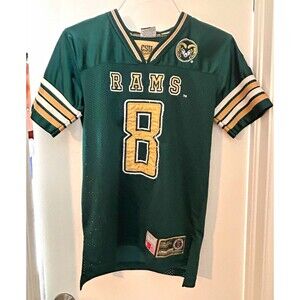Vintage Colosseum Athletics Colorado State Rams #8 Youth M 12/14 Green Jersey